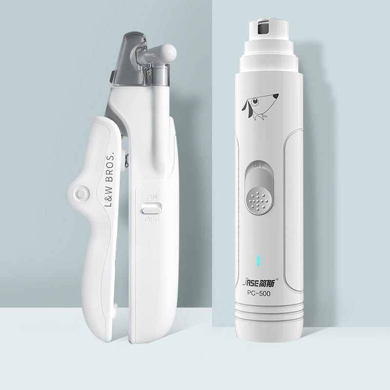 Pet nail clippers with LED light.