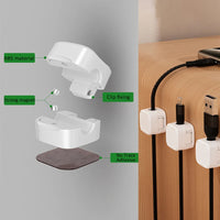 Adjustable Magnetic Cable Clip for Under Desk Management