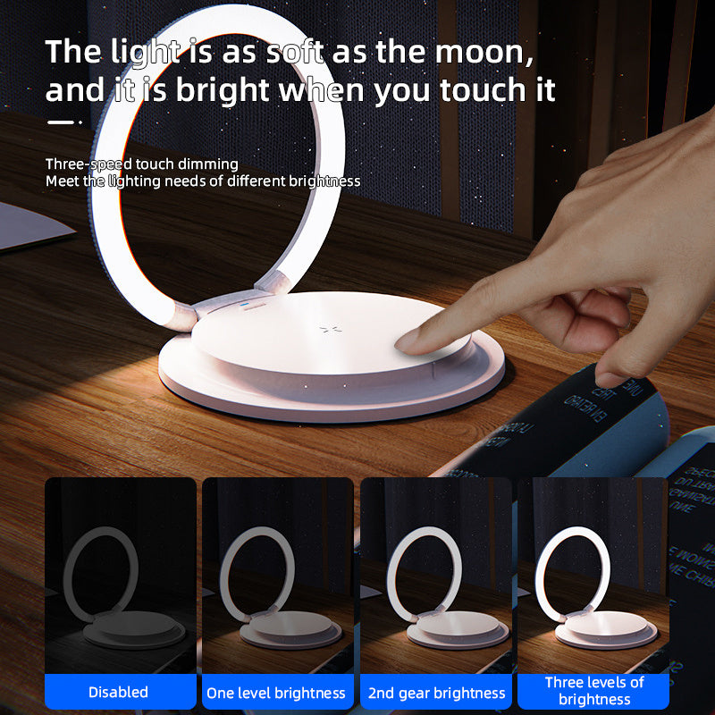 2-in-1 Wireless Charger with Folding LED Night Light