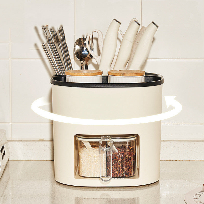 Large-capacity kitchen utensil holder.