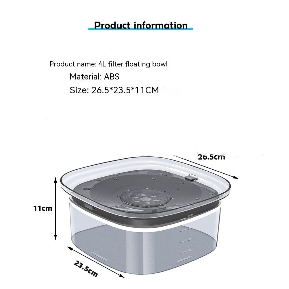 70oz Spill-Proof Dog Water Bowl with Visible Water Level