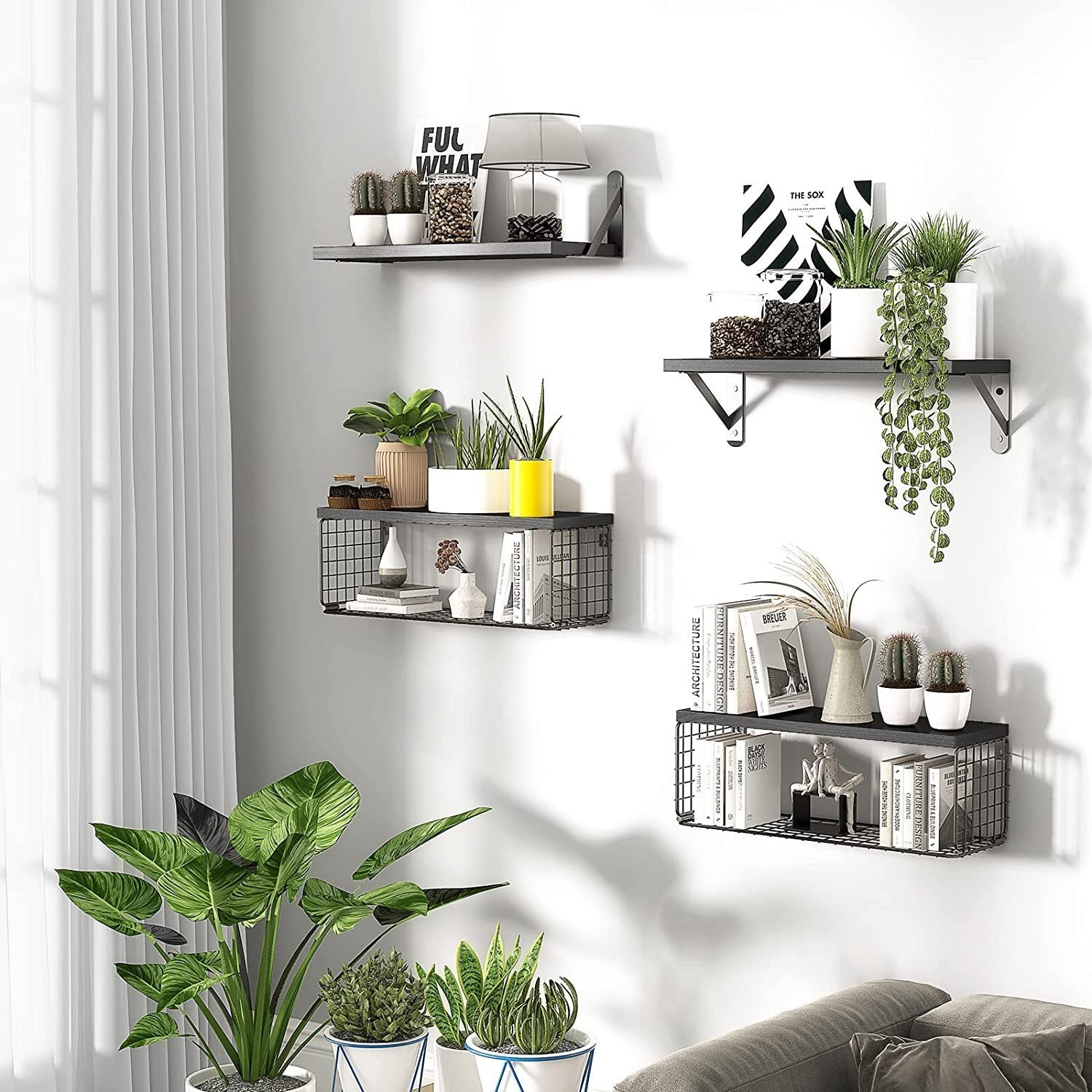 Living Room Wooden Shelf