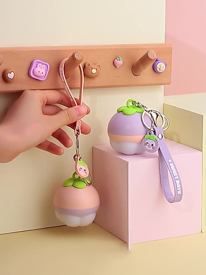 Mangosteen Fruit Keychain