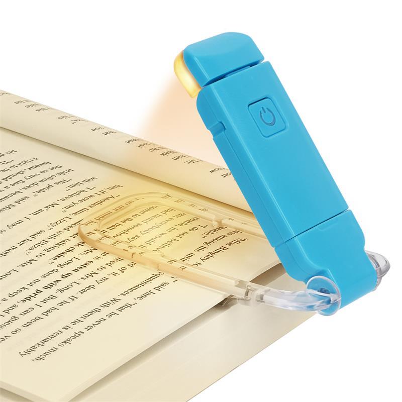 USB Rechargeable LED Clip-On Book Light with Adjustable Brightness