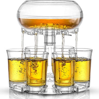 6-Shot Glass Dispenser Rack for Party Drinks
