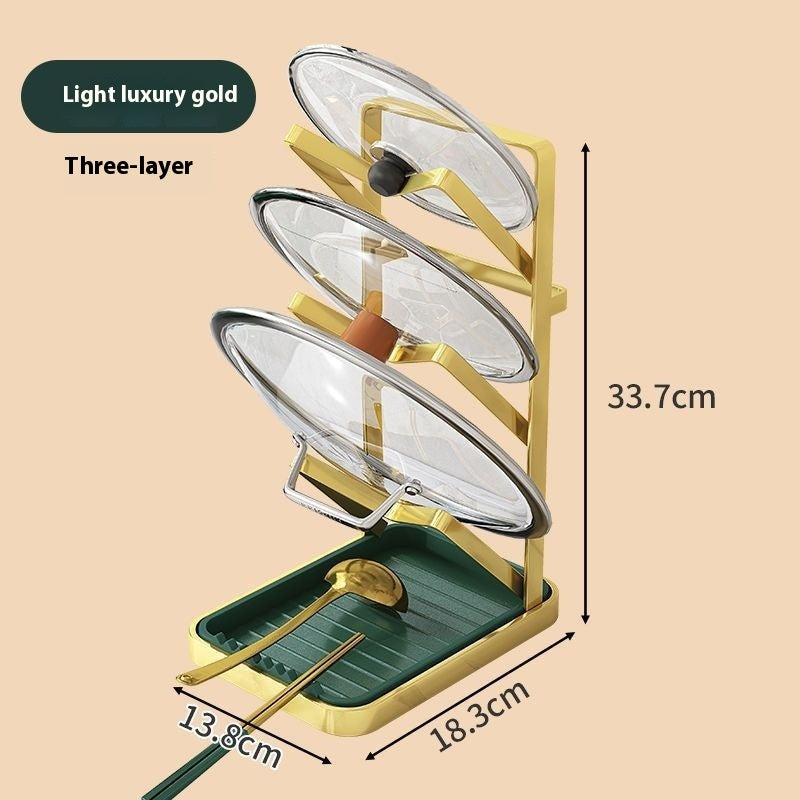 Punch-free Kitchen Lid Rack.