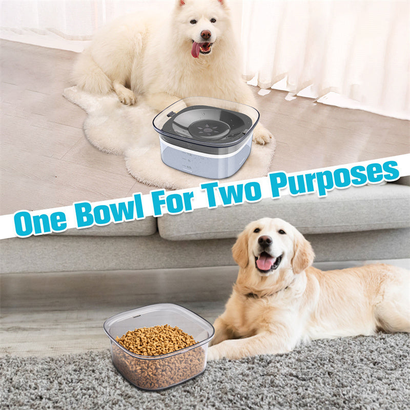 70oz Spill-Proof Dog Water Bowl with Visible Water Level