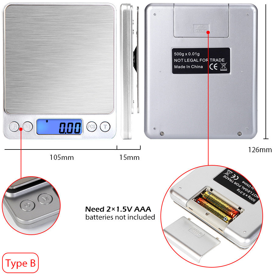 Digital Kitchen Scale: 5KG/11lb Capacity.
