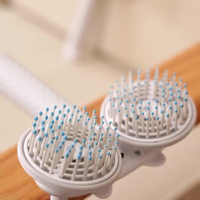 Self-Cleaning Double-Headed Pet Brush with Negative Ions