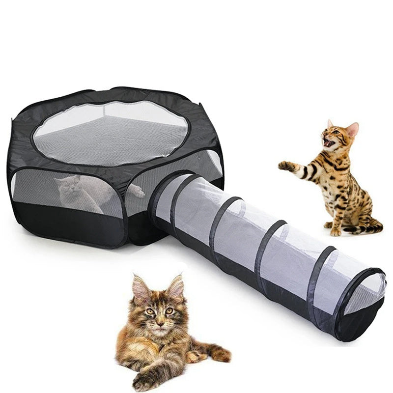 Foldable Cat Tunnel: Space-Saving and Easy to Clean