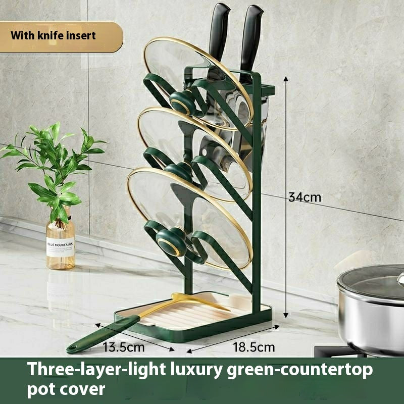 Punch-free Kitchen Lid Rack.