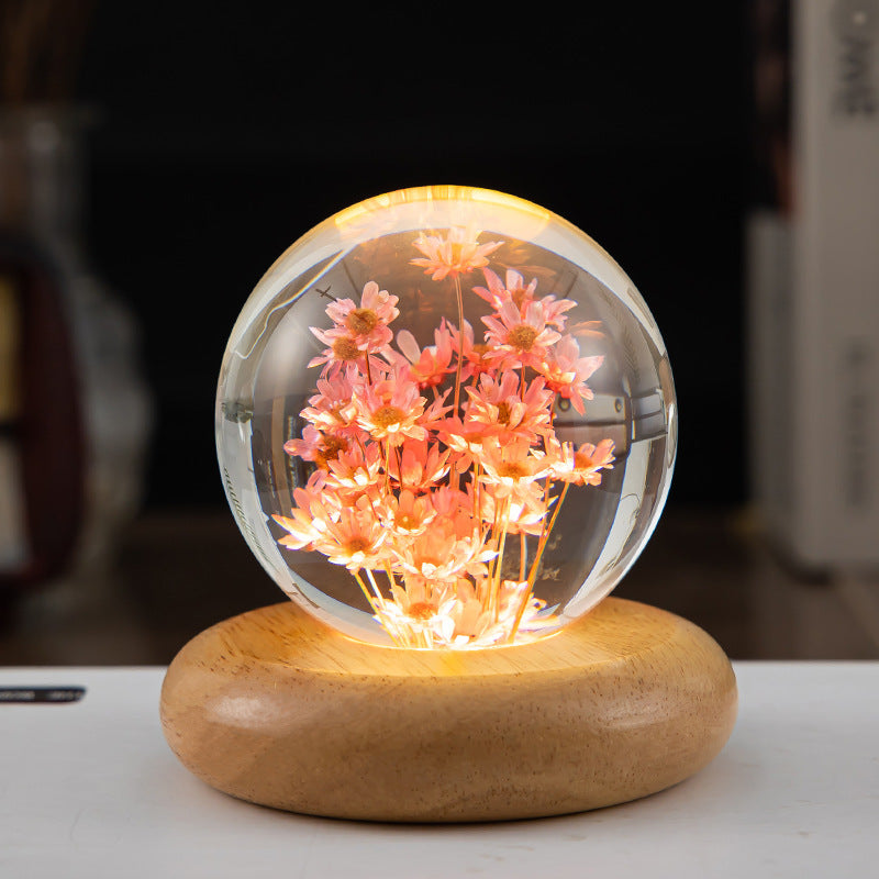 Crystal ball LED night light