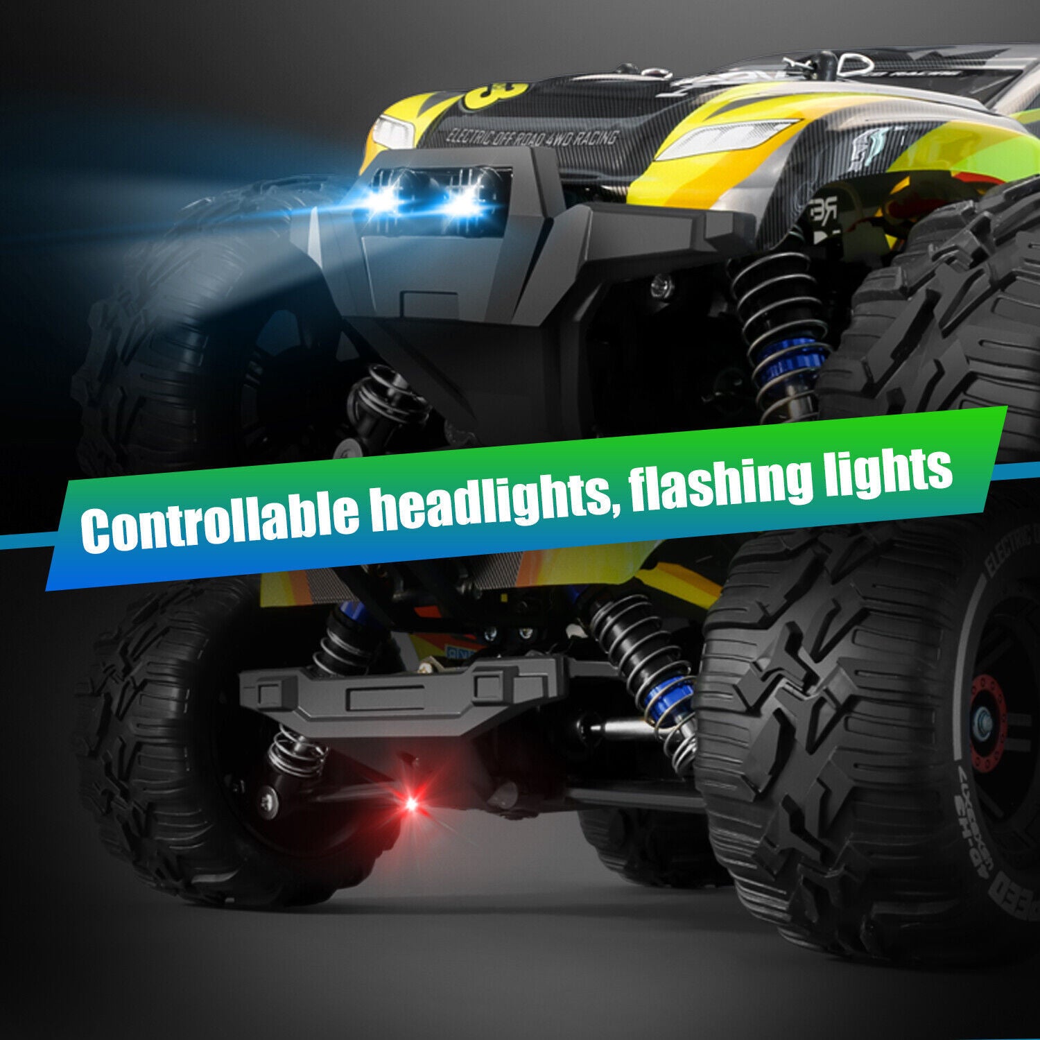 4DRC 1:10 RC Monster Truck, Off-Road Remote Control Car.