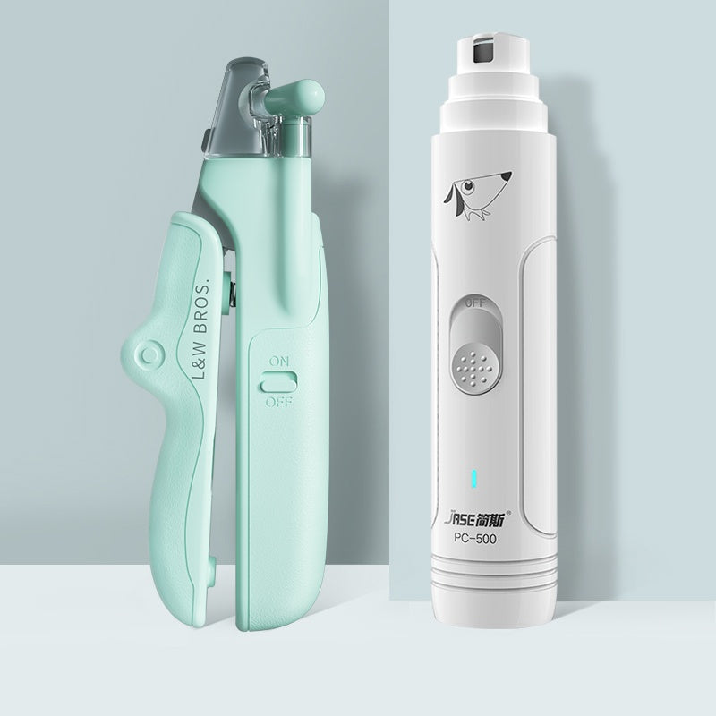 Pet nail clippers with LED light.