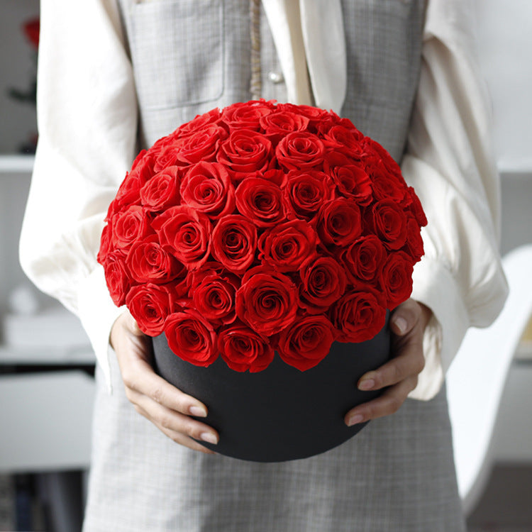 Bucket Rose Flower Box – Creative gift for Valentine's Day or Christmas.