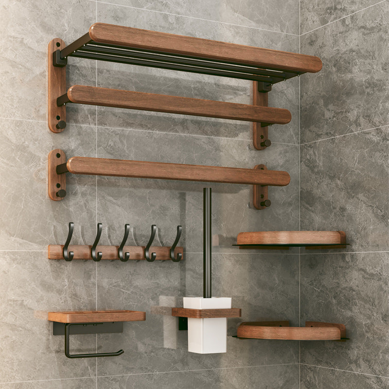 Solid Wood Towel Rack, No Drilling Required.