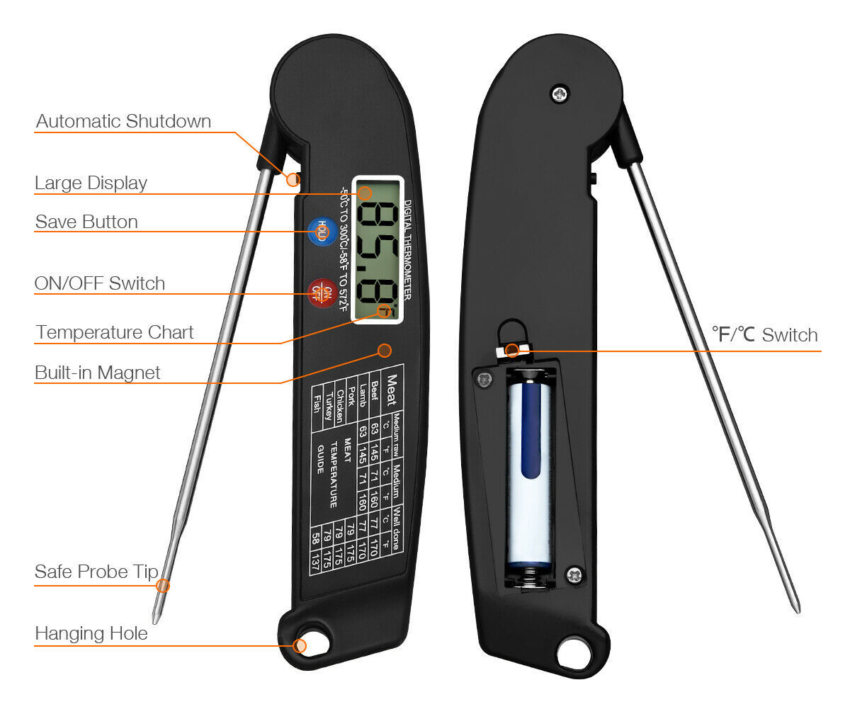 Instant Read Digital Meat Thermometer