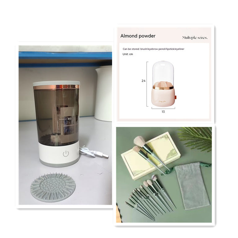 Portable Electric Makeup Brush Cleaner: USB Charging