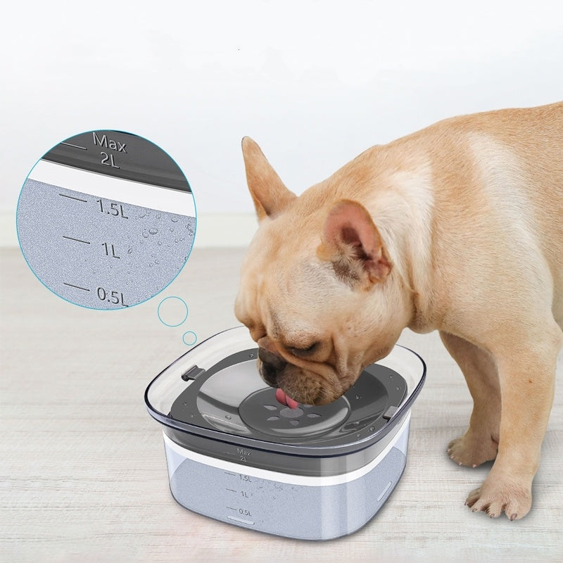 70oz Spill-Proof Dog Water Bowl with Visible Water Level
