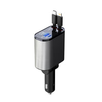 100W Super Fast Car Charger: USB and Type-C Adapter