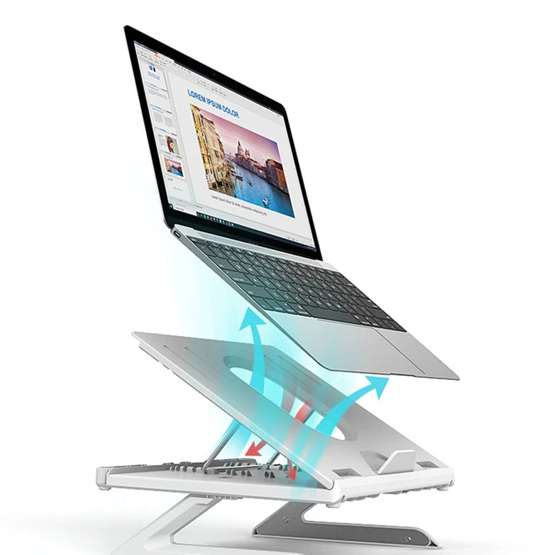 Portable folding laptop stand