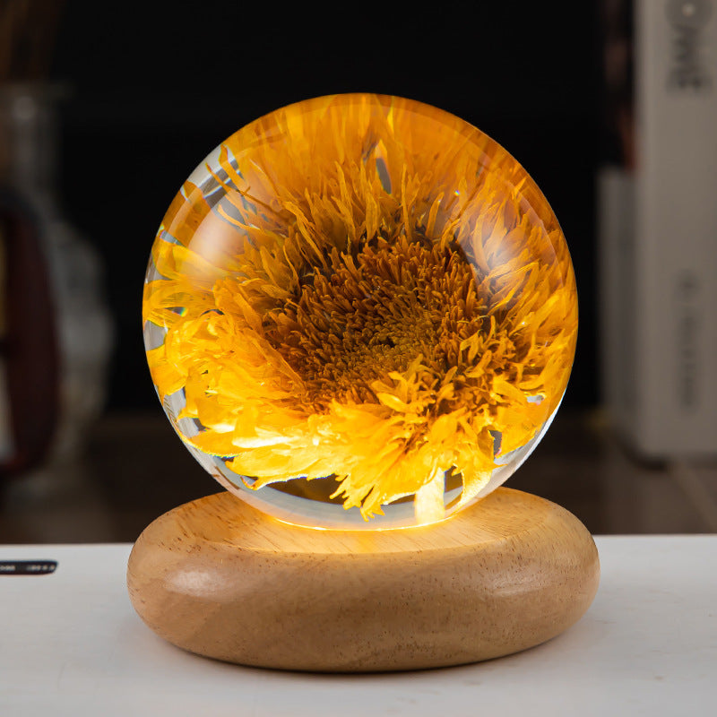 Crystal ball LED night light