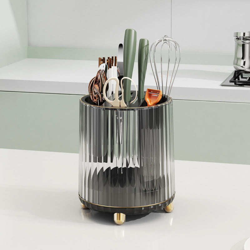 Multifunctional rotating kitchen knife holder.