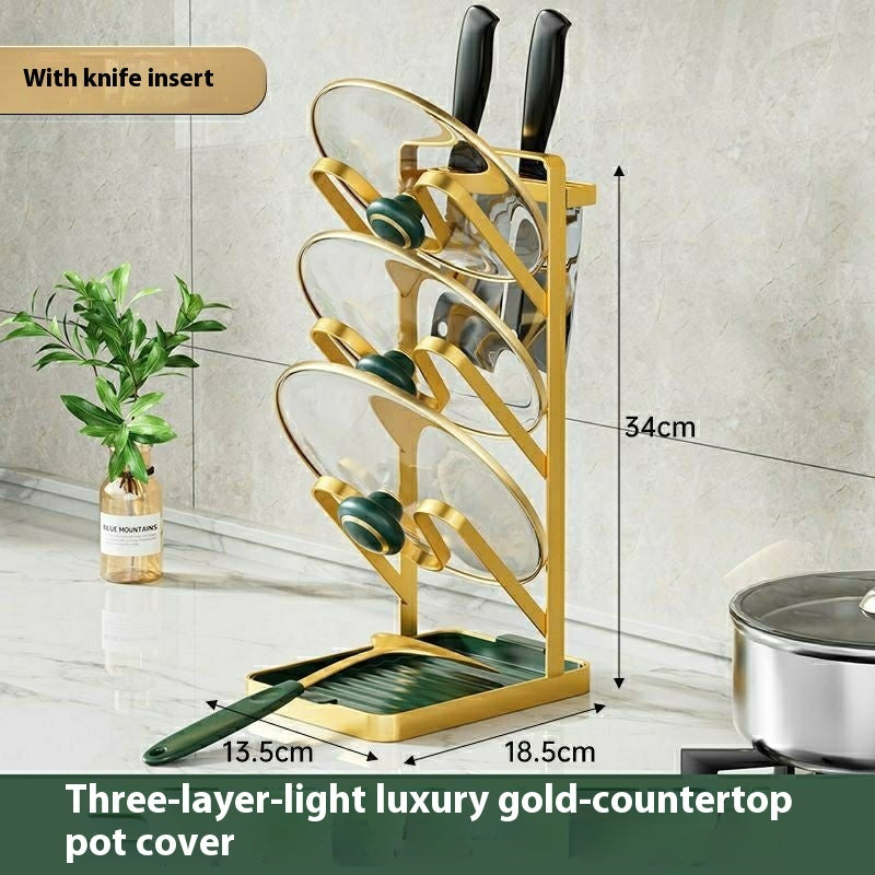 Punch-free Kitchen Lid Rack.