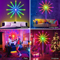 Music-Sync LED Firework Lights with Color Changing and Remote Control