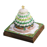 Paper Carving Christmas Tree, 3D Panoramic Note Calendar Decoration.