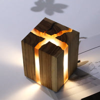 Adjustable Wood LED Desk Lamp with USB Charging