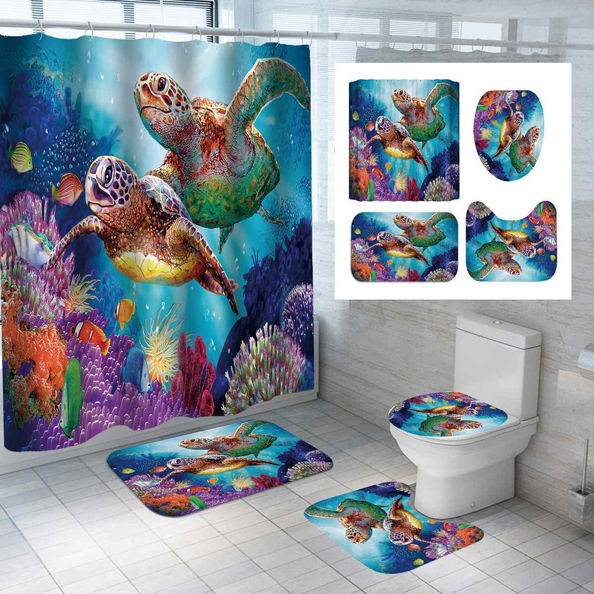 Bathroom non-slip floor mat absorbent suit