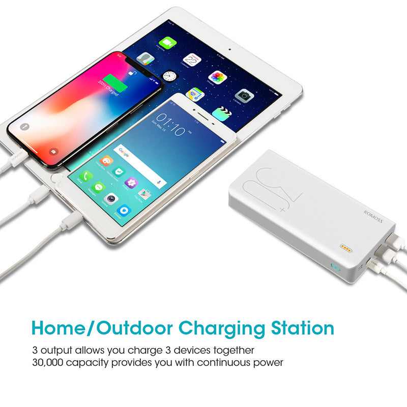 30,000mAh ROMOSS Power Bank with Fast Charging