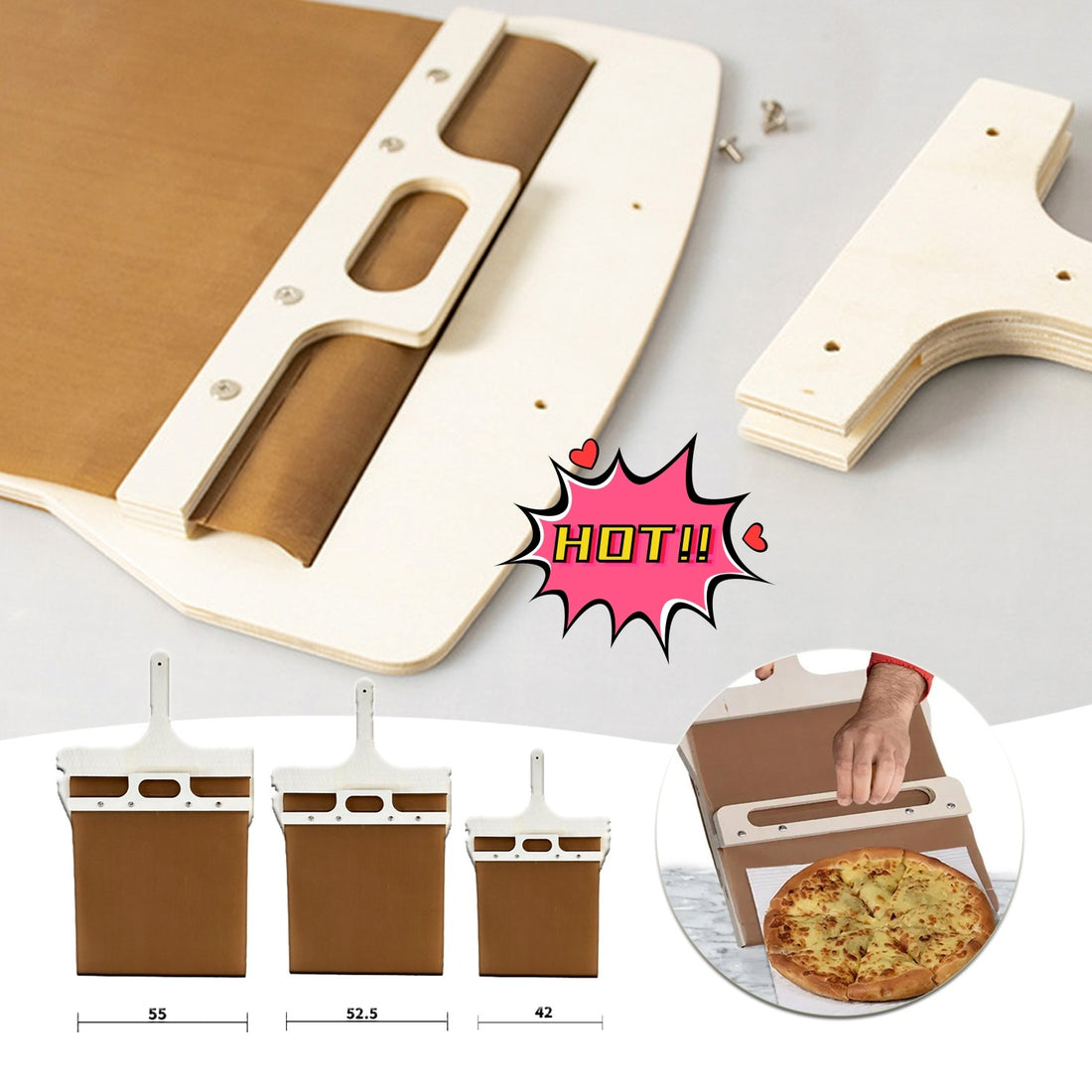 Wooden Handle Sliding Pizza Peel