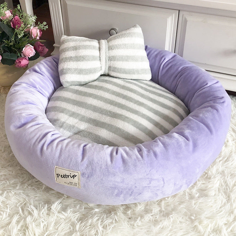 Plush bed for pets