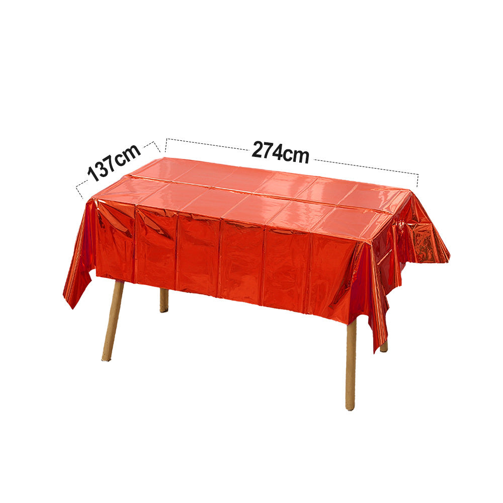 Aluminum Tablecloth Christmas Red