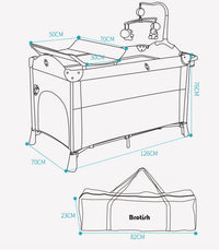 Movable Multifunctional Splicing Baby Cot