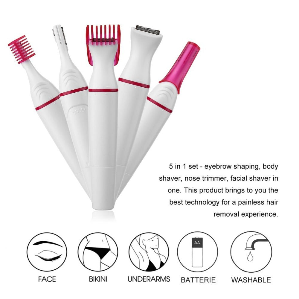 5-in-1 Electric Hair Removal Shaver for Women