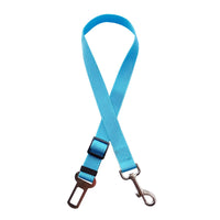 Adjustable pet car seat belt harness.