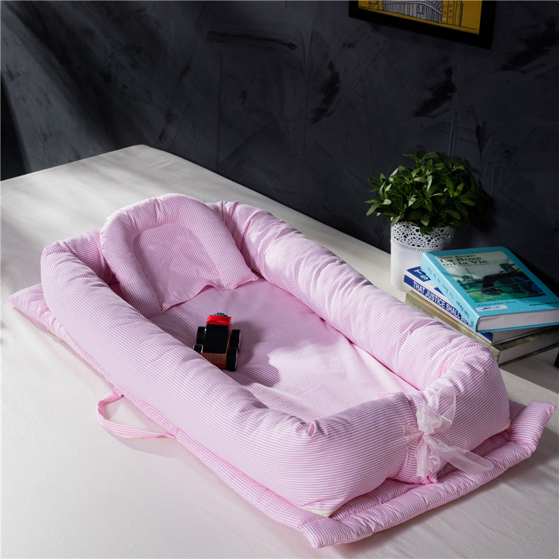 baby bed with all-cotton comfort.