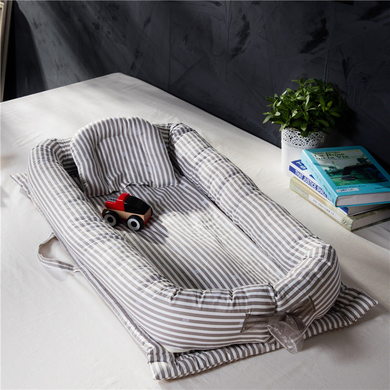 baby bed with all-cotton comfort.