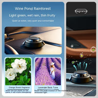 Solar-powered rotating car air freshener