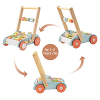 ROBUD Wooden Baby Walker, Push Toy for Toddlers 3+.