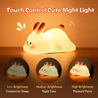 Rabbit Silicone Night Light Lamp