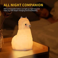 Cartoon Alpaca Night Light USB Charging