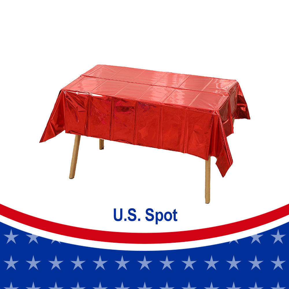 Aluminum Tablecloth Christmas Red