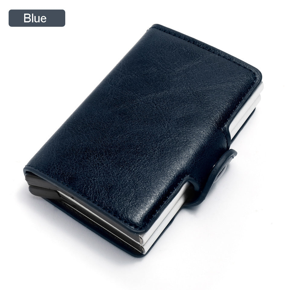RFID leather wallet with money clip.