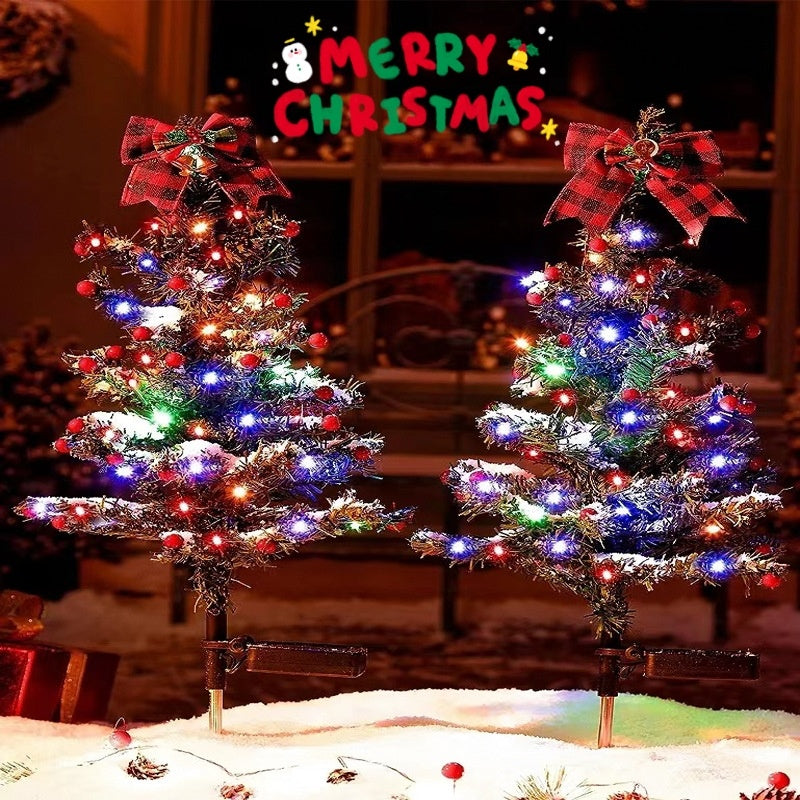 Solar-Powered Waterproof Christmas Tree Pathway Lights