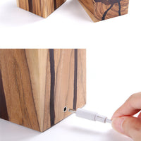 Adjustable Wood LED Desk Lamp with USB Charging