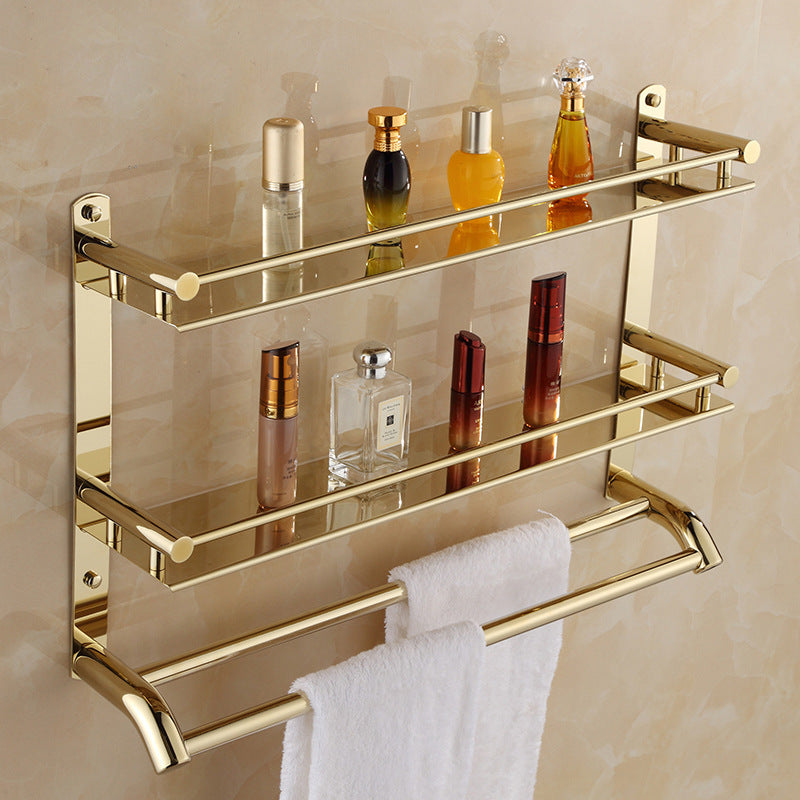 Stainless Steel Double Towel Rack.